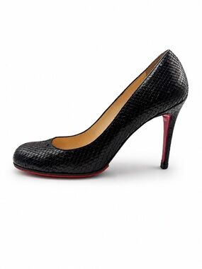 Christian Louboutin Black Snakeskin print Pumps EU 39 / US 9